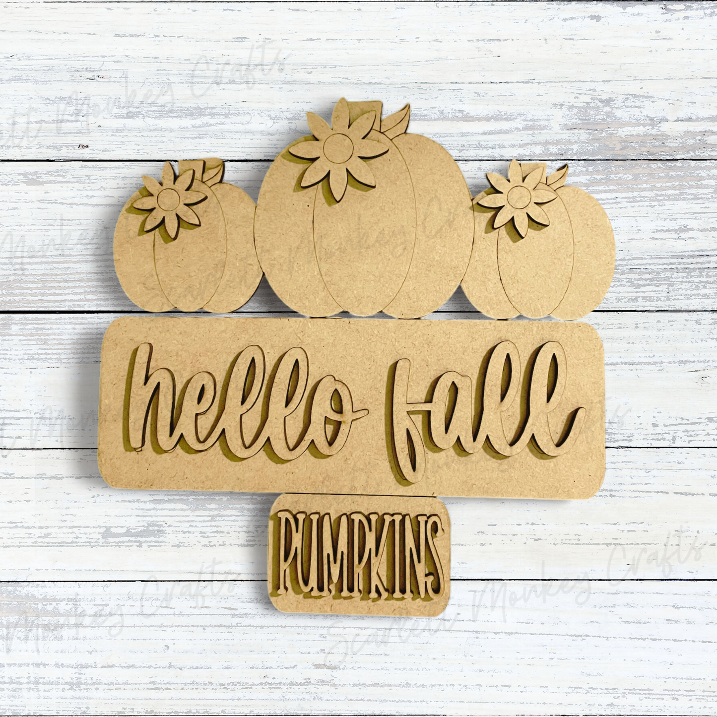 Hello Fall Interchangeable - Paintable Project