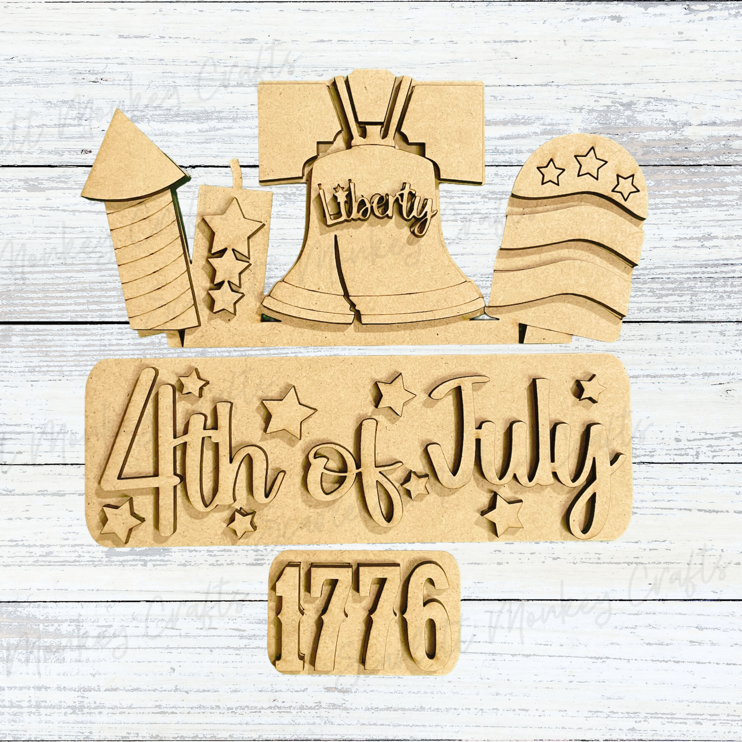 4th of July Interchangeable - Painted
