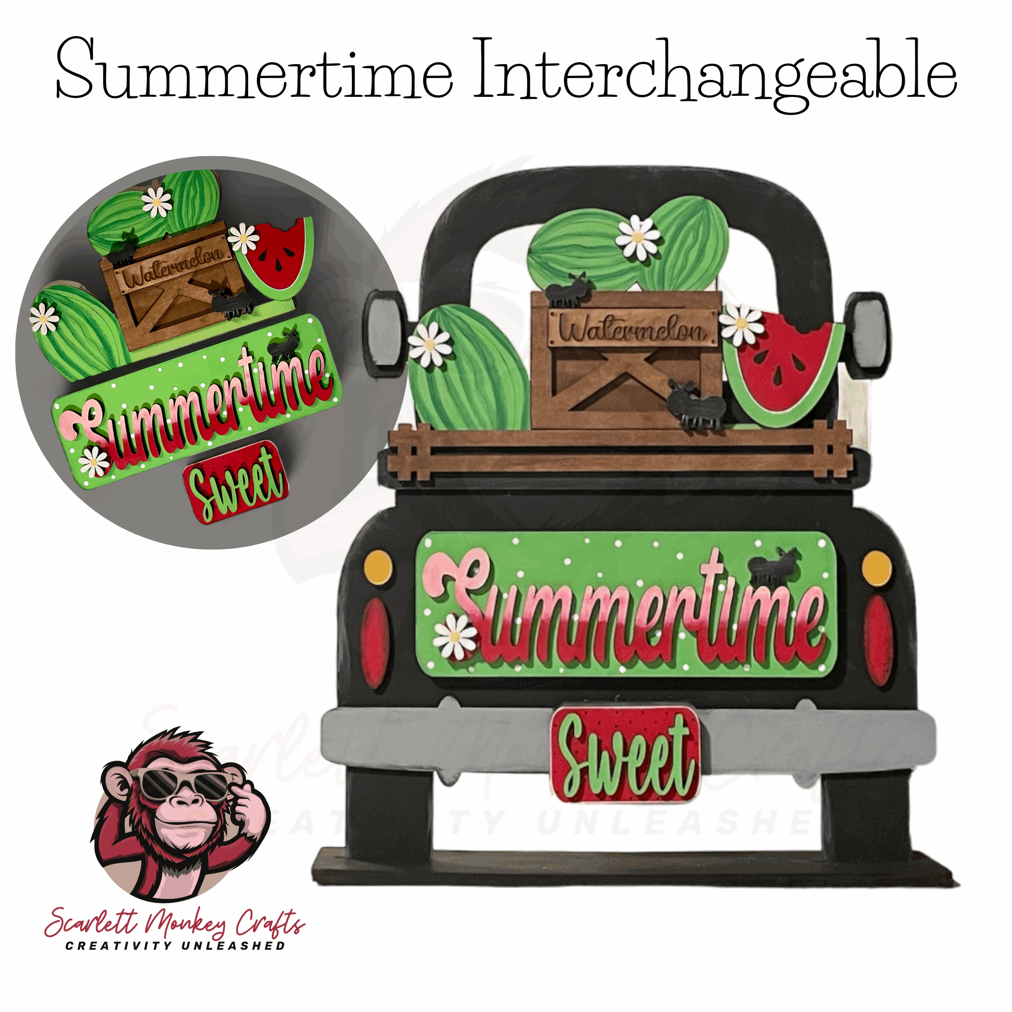 Farmhouse truck interchangeable starter bundle with summertime theme.