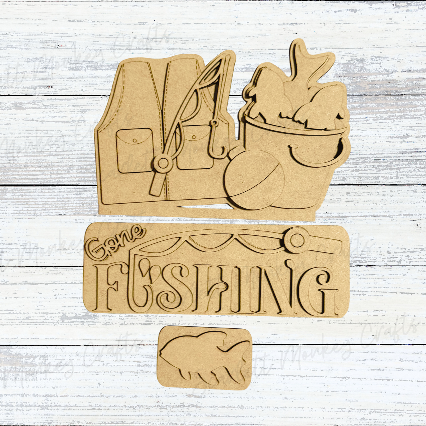 Gone Fishing Interchangeable - Paintable Project