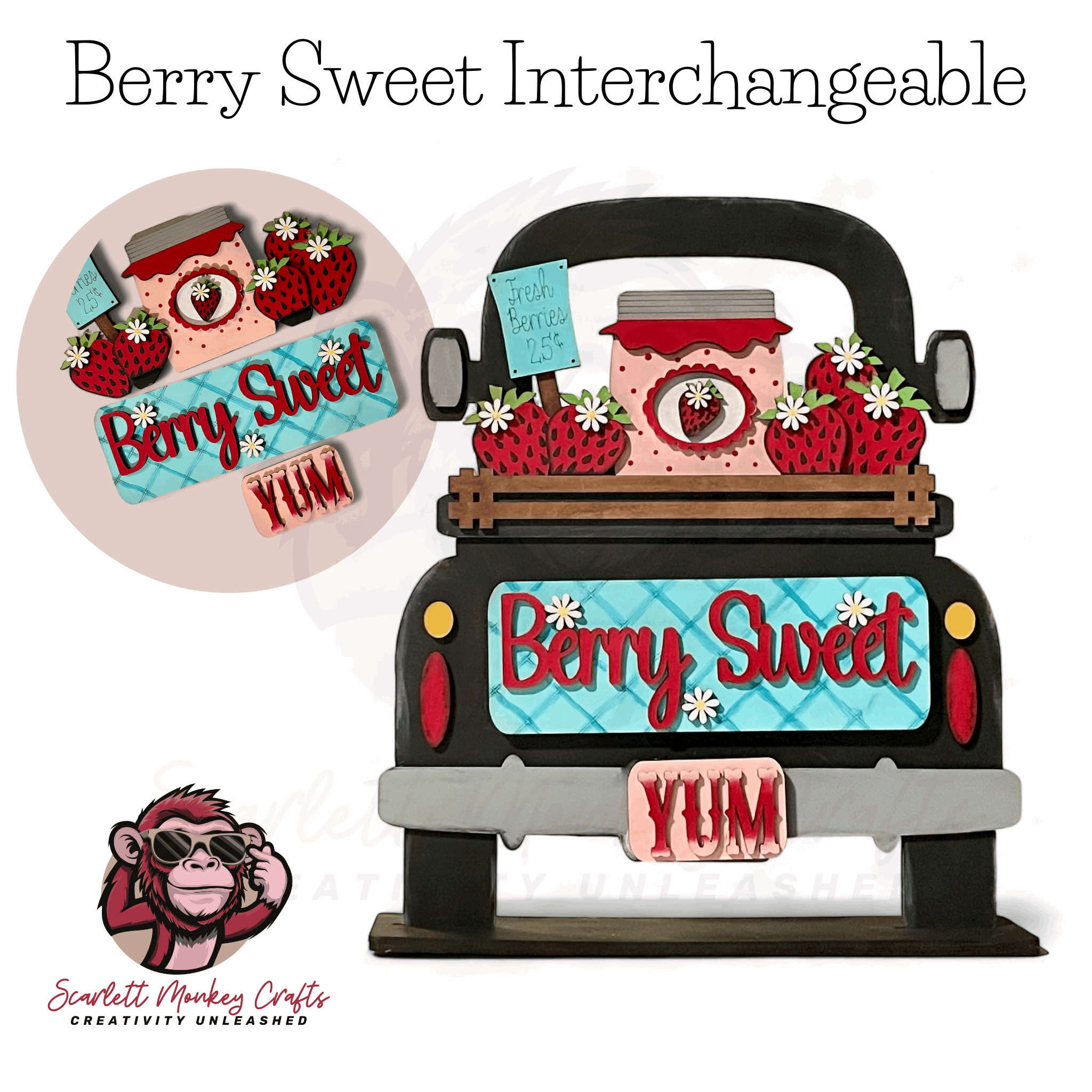 Farmhouse Truck Interchangeable Starter Bundle with customizable design and Berry Sweet theme.