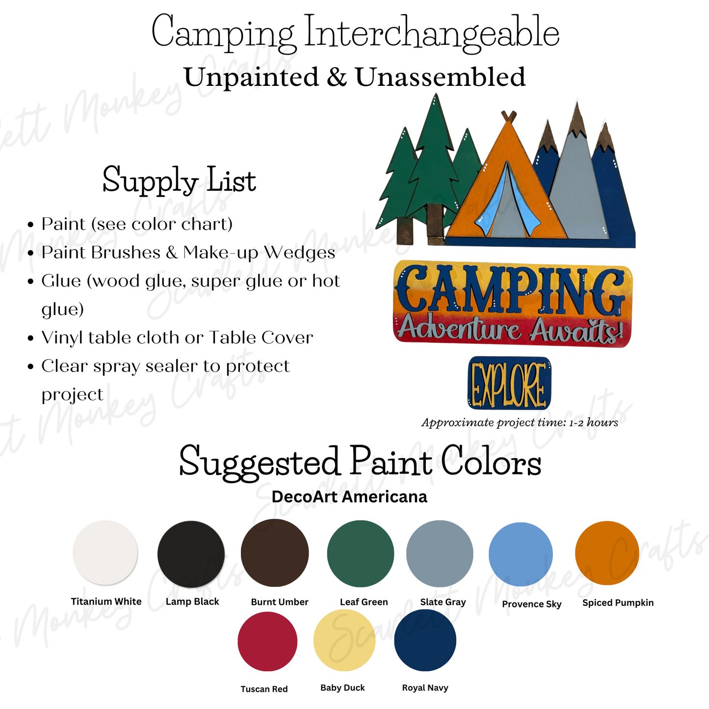 Camping Interchangeable - Paintable Project