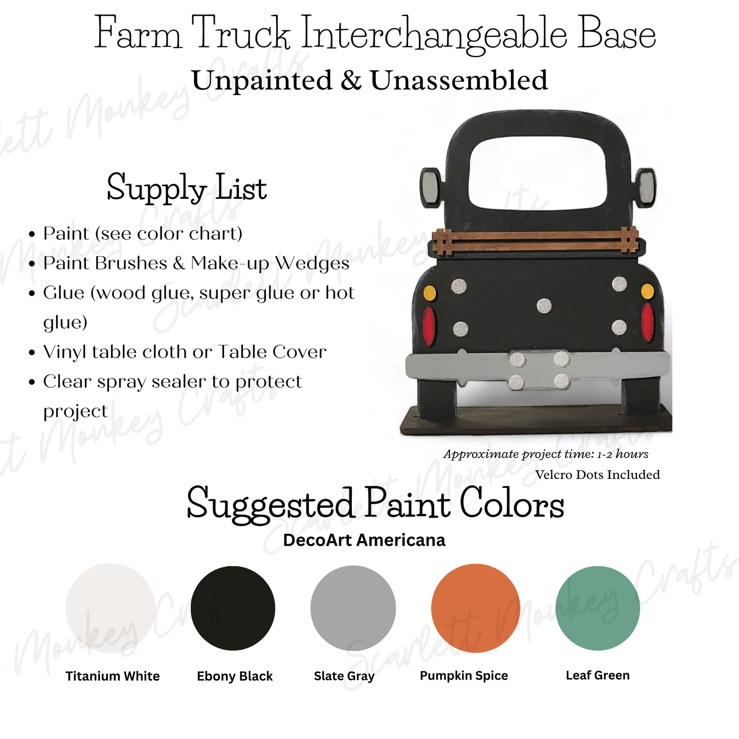 Farm Truck Interchangeable Base - Paintable Project