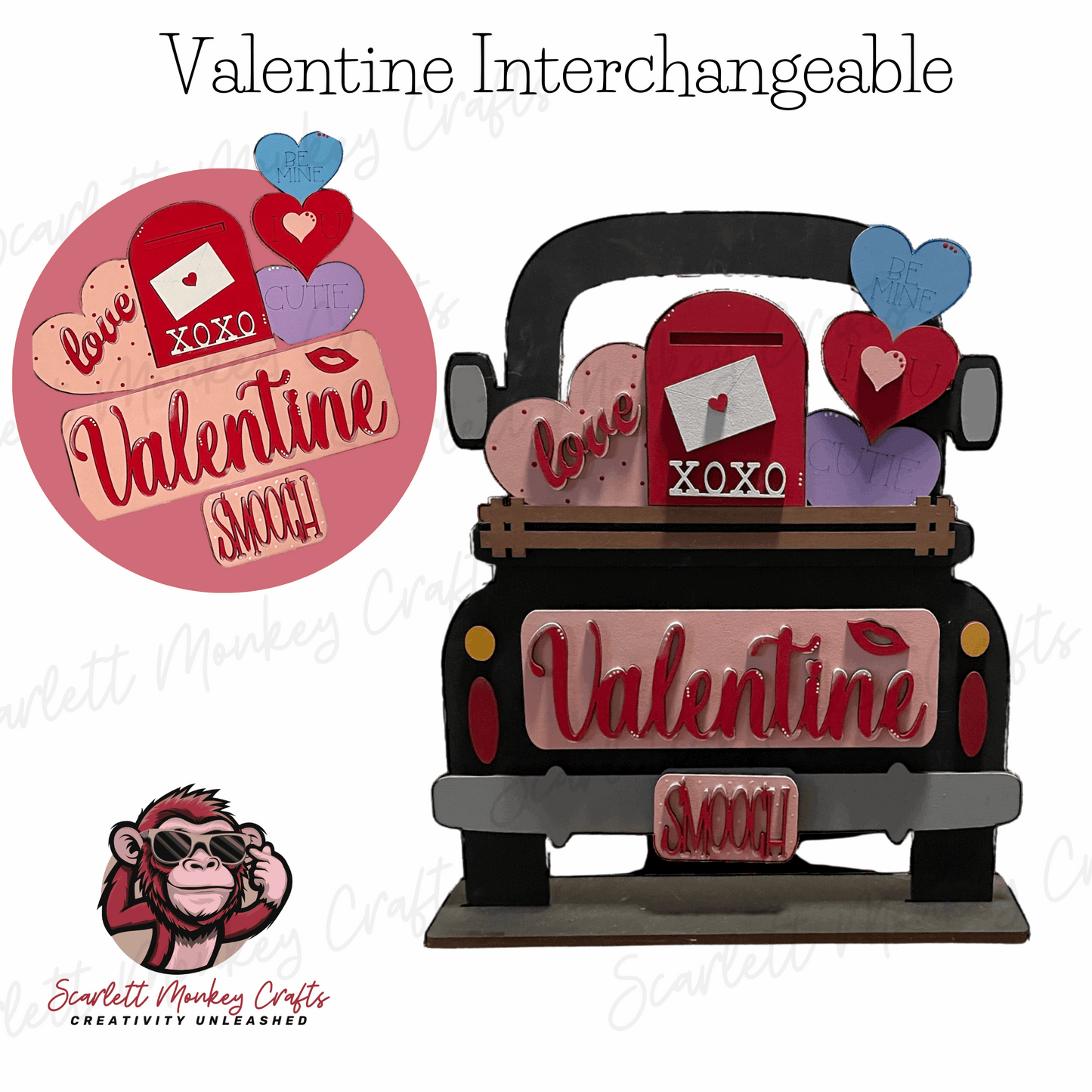 Farm Truck Interchangeable Starter Bundle with Valentine theme decor.