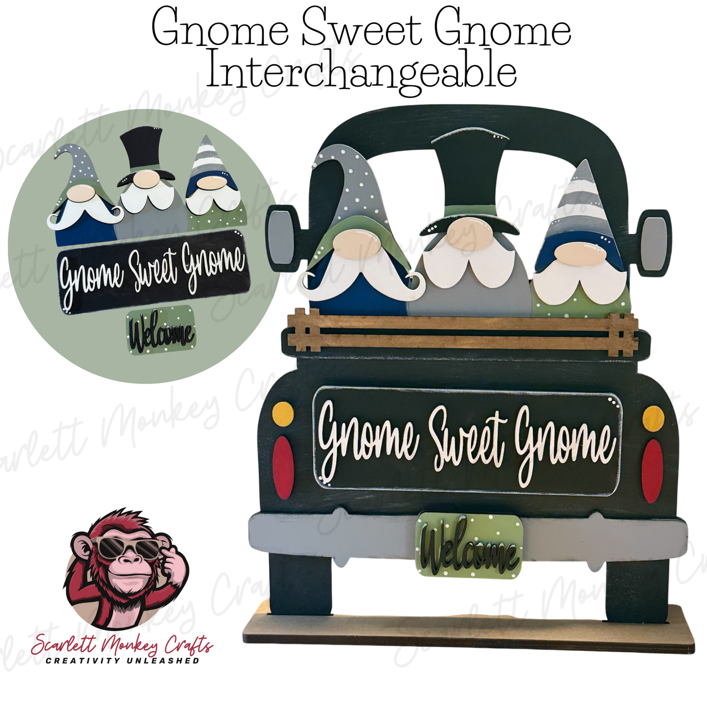 Gnome Sweet Gnome Interchangeable