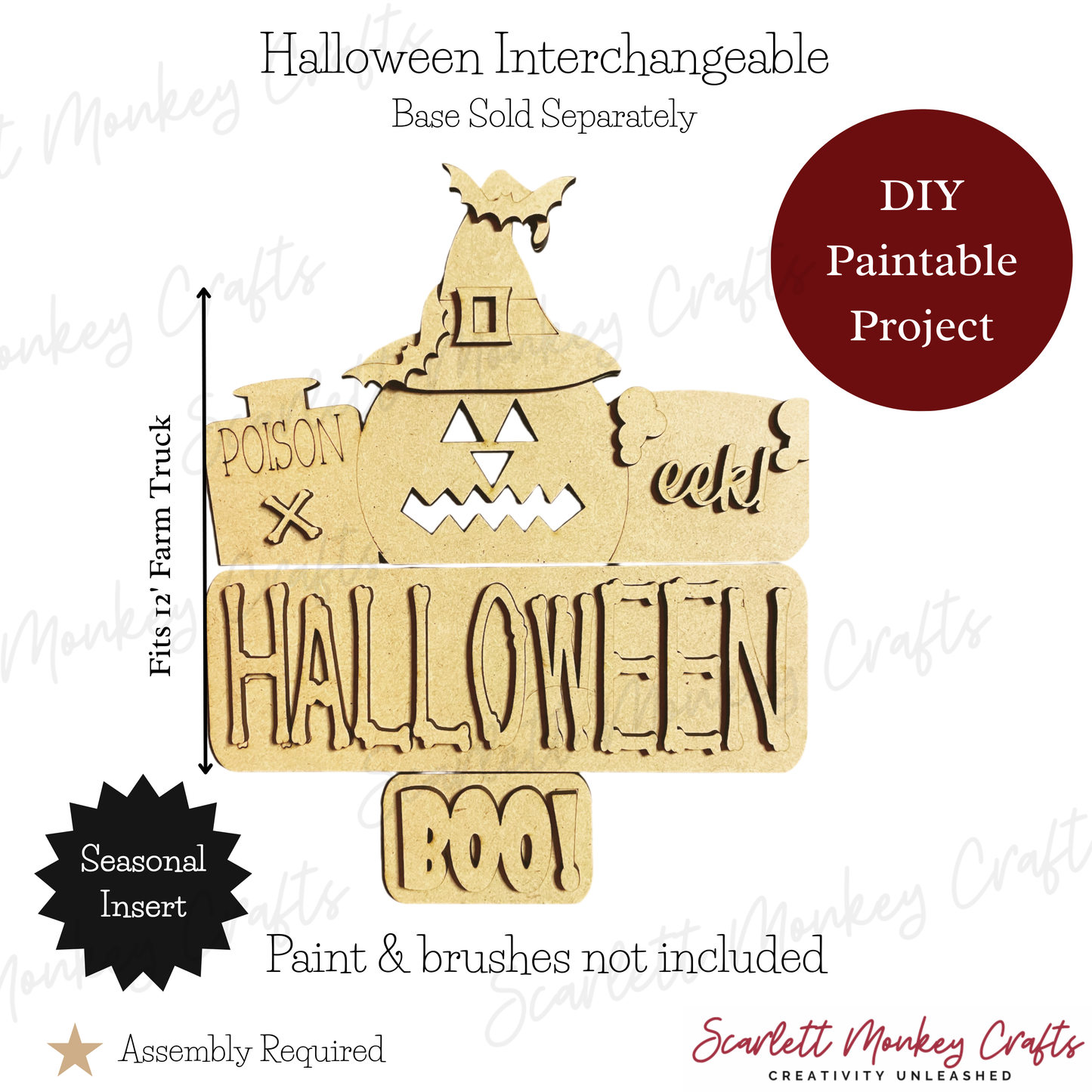 Halloween Interchangeable - Paintable Project