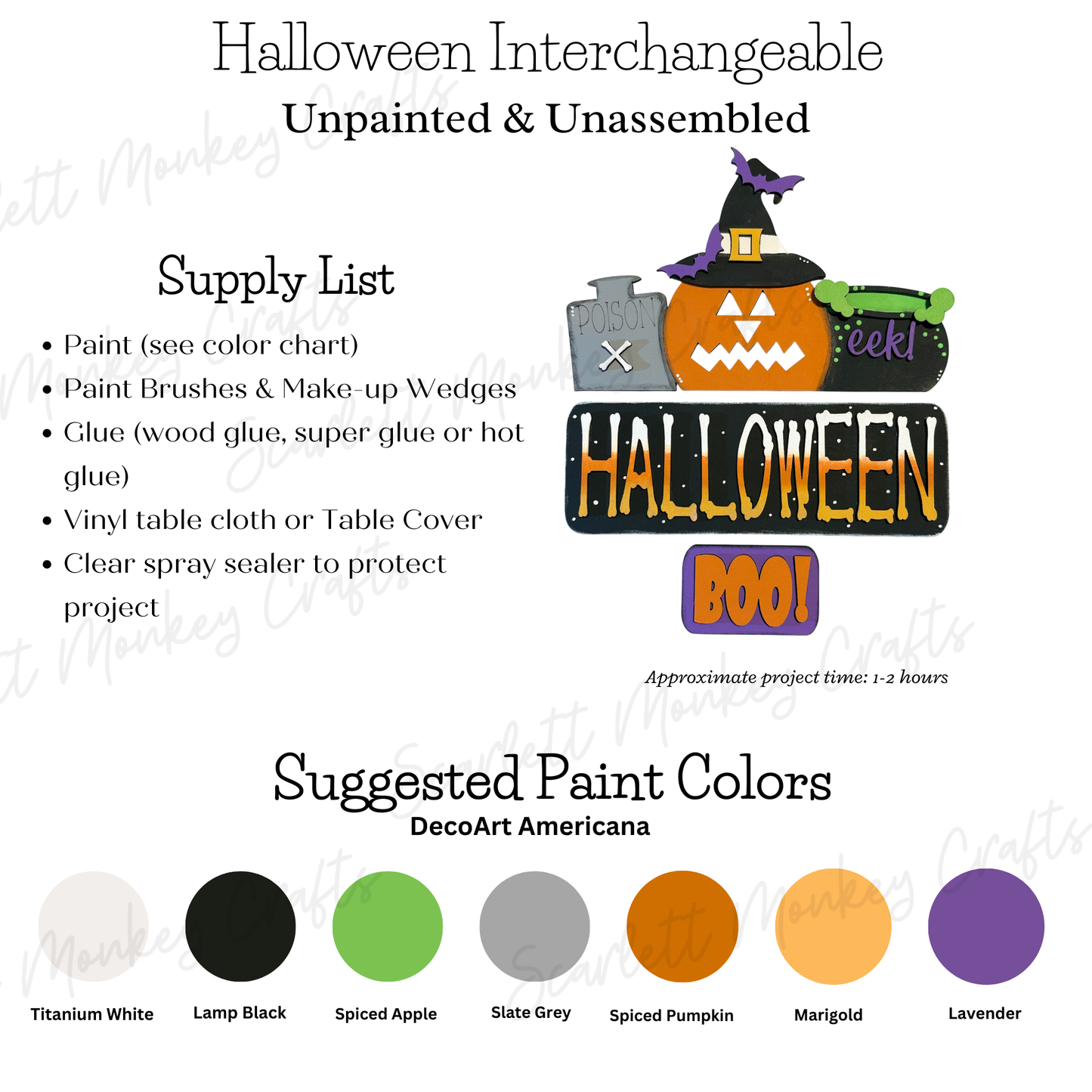 Halloween Interchangeable - Paintable Project