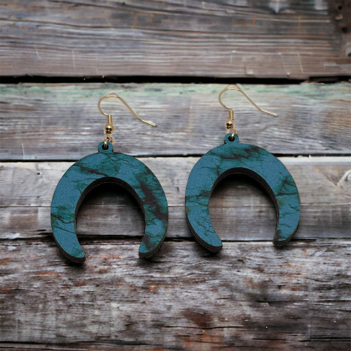 Hand-crafted Western Style Wood Earrings