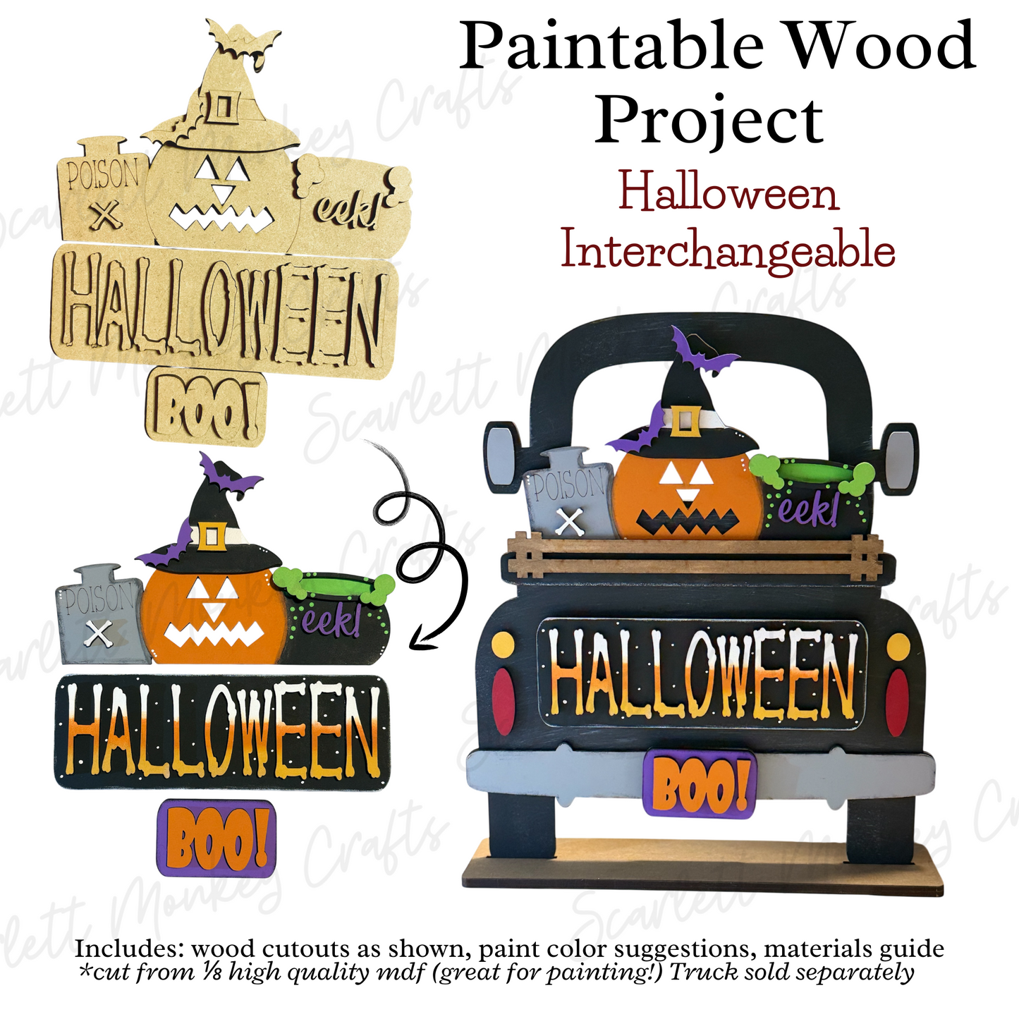 Halloween Interchangeable - Paintable Project