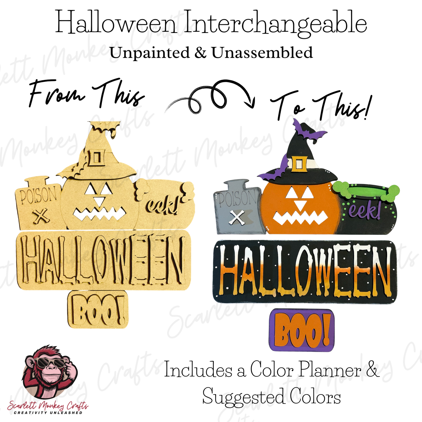 Halloween Interchangeable Paintable Project