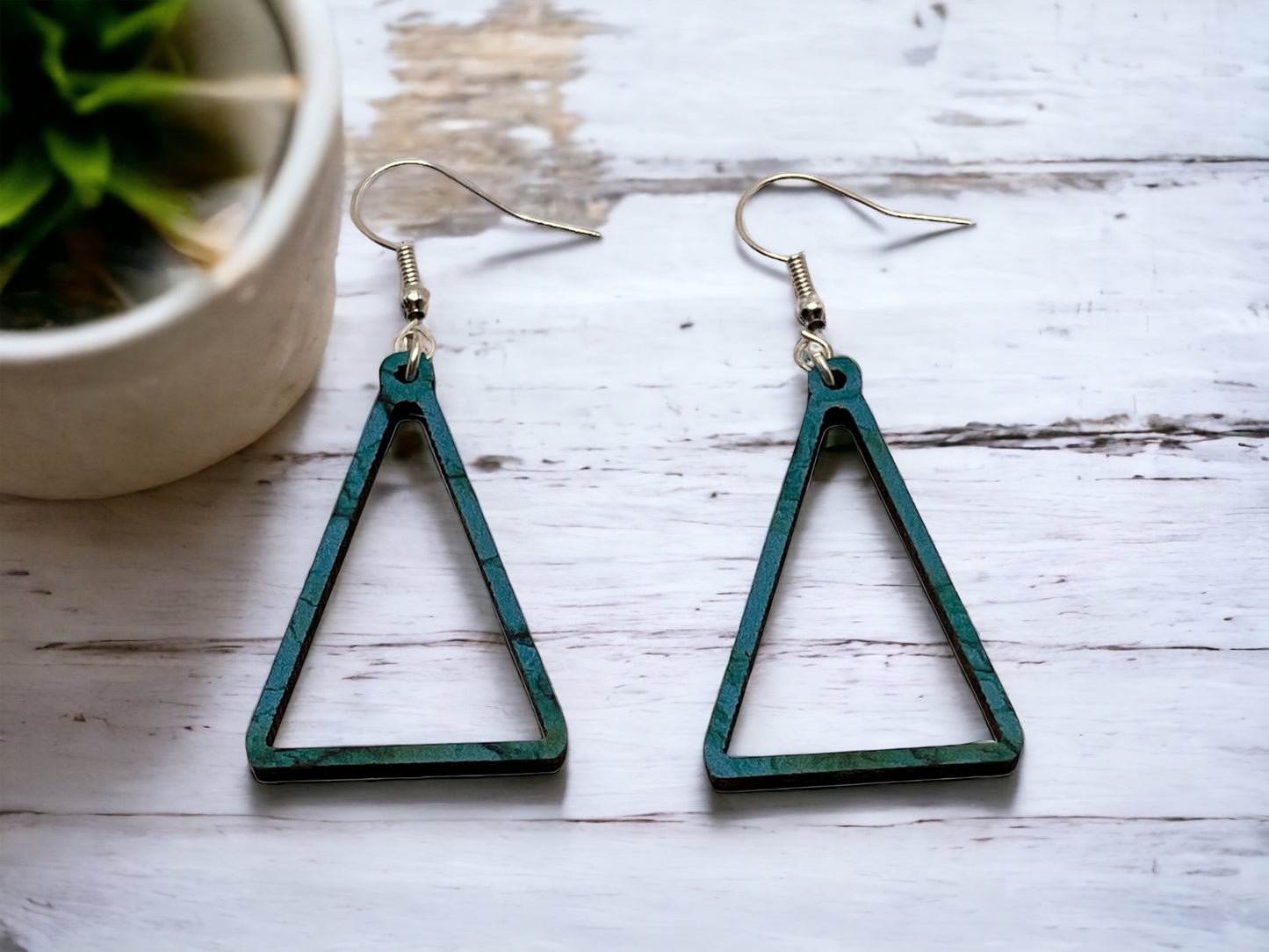 Hand-crafted Western Style Wood Earrings
