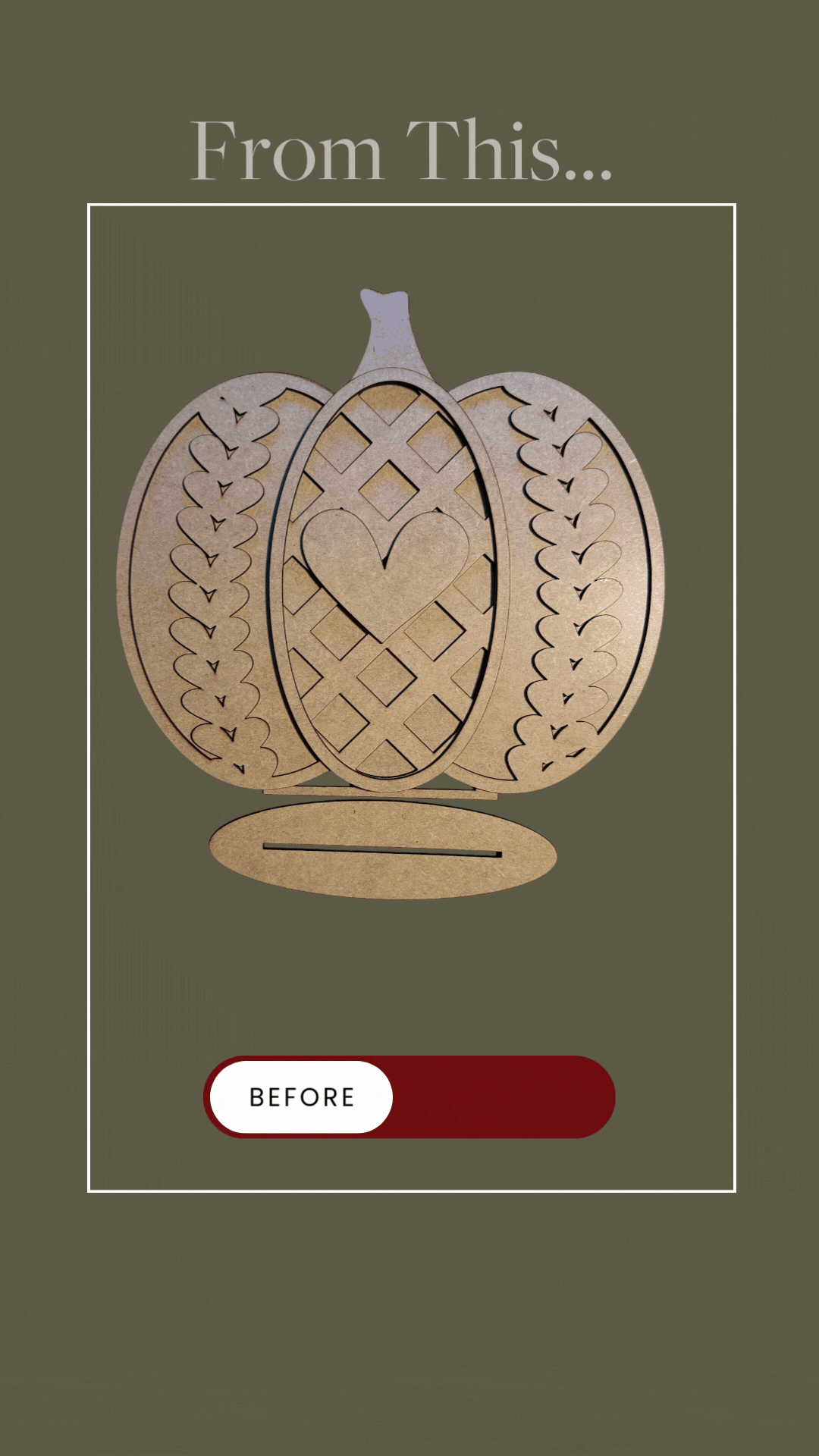 Sweater Weather Pumpkin Shelf Sitter (10.5") - Paintable Project
