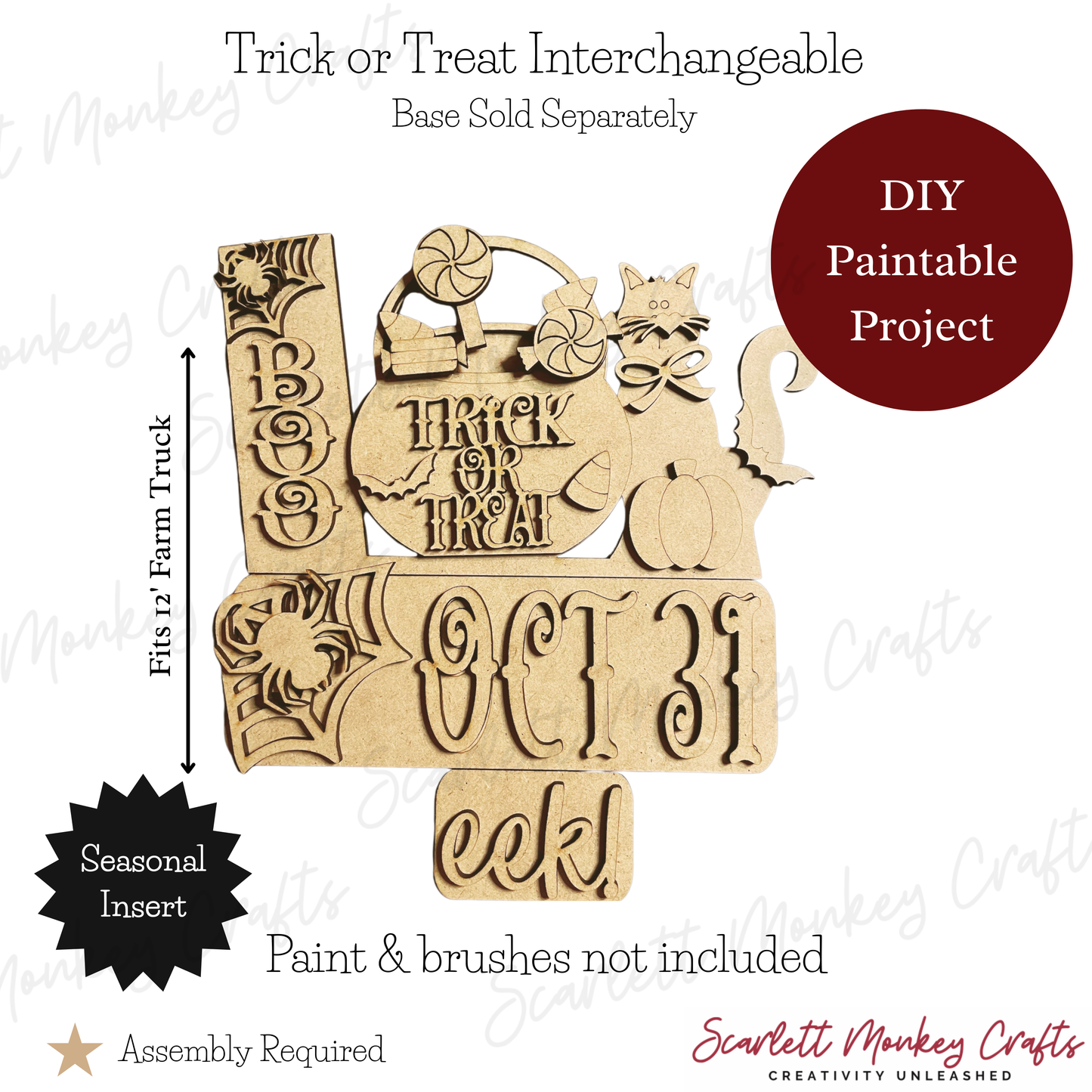 Trick or Treat Interchangeable - Paintable Project