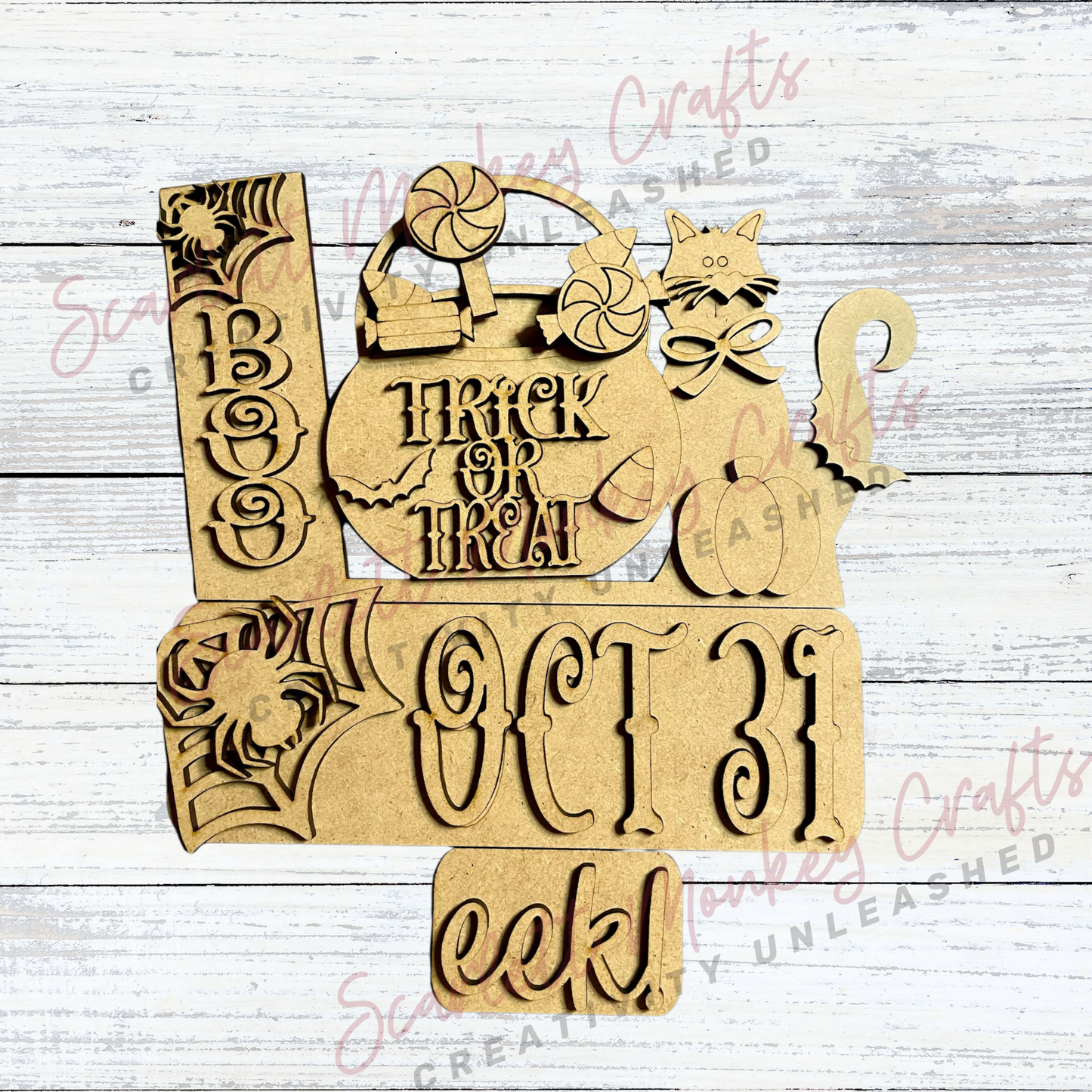 Trick or Treat Interchangeable Paintable Wood Project