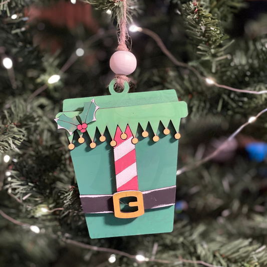 Christmas Ornament - Latte Elf - Money/Gift Card Holder