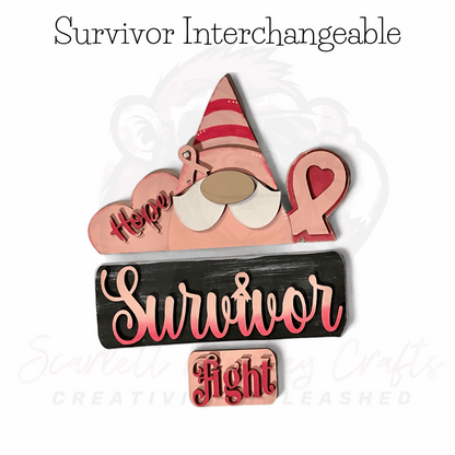Survivor Interchangeable handcrafted MDF accessories with Velcro attachments.