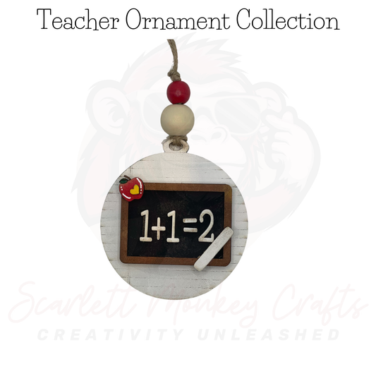 Christmas Ornament - Math Chalkboard