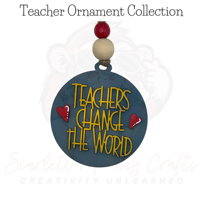 Christmas Ornament - Teacher Change the World