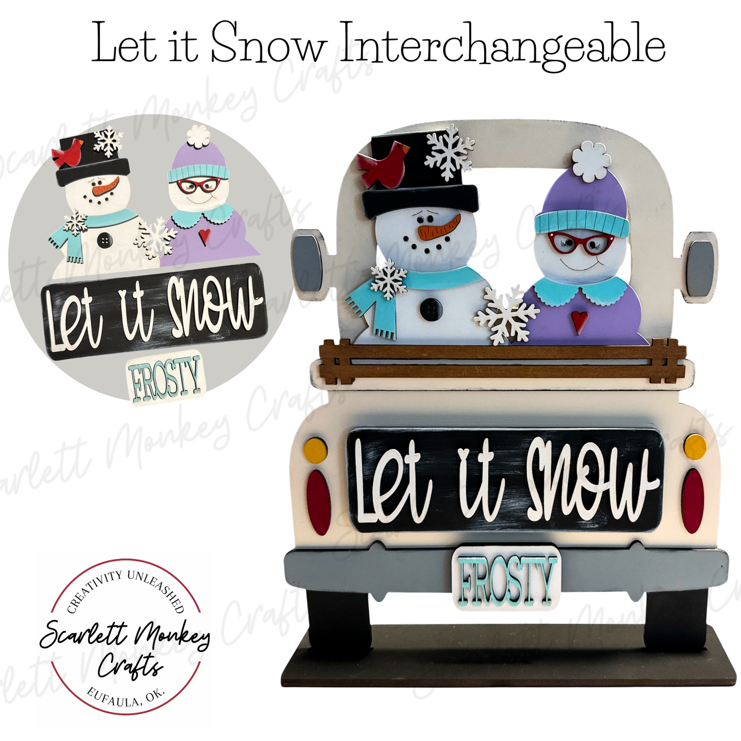 Let it Snow Interchangeable - Painted