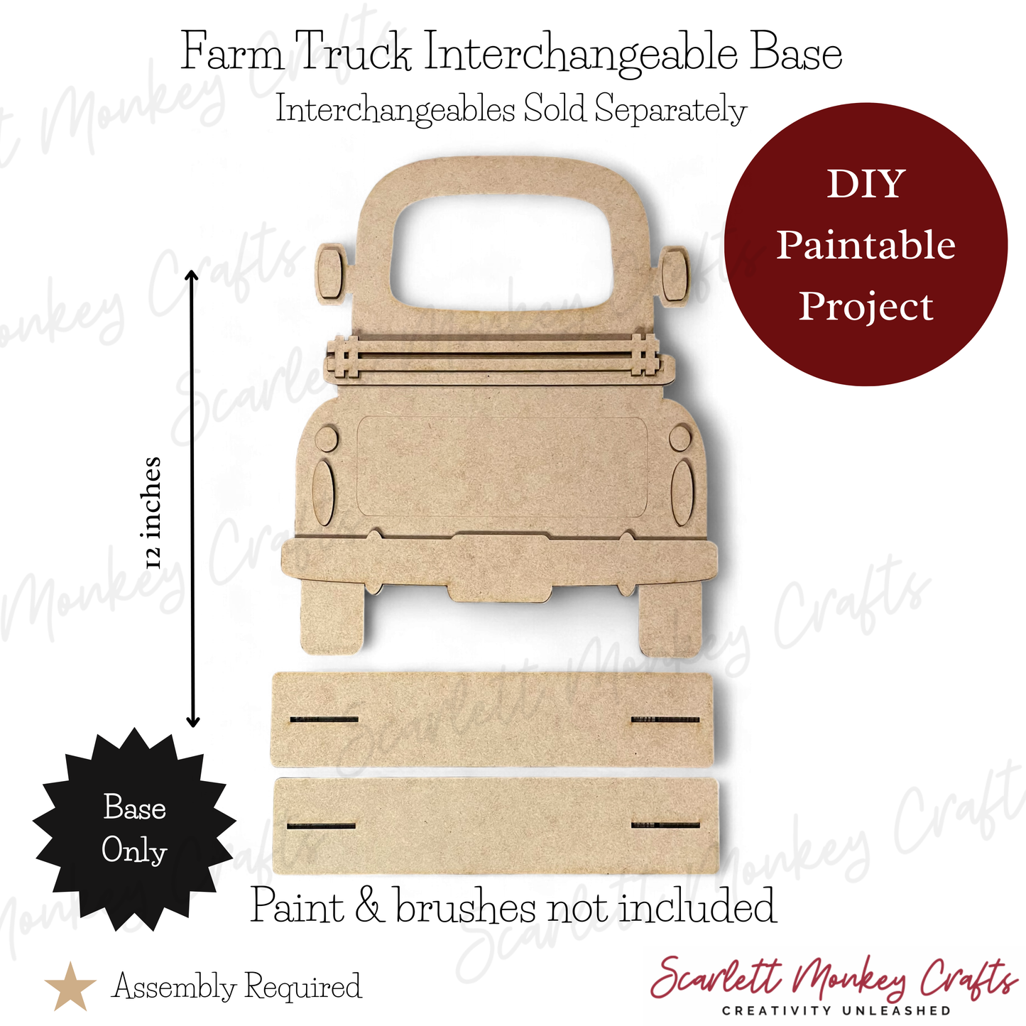 Farm Truck Interchangeable Base - Paintable Project