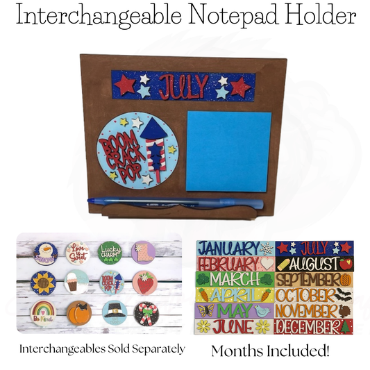 Interchangeable Seasonal Standing Note Holder Sign Base