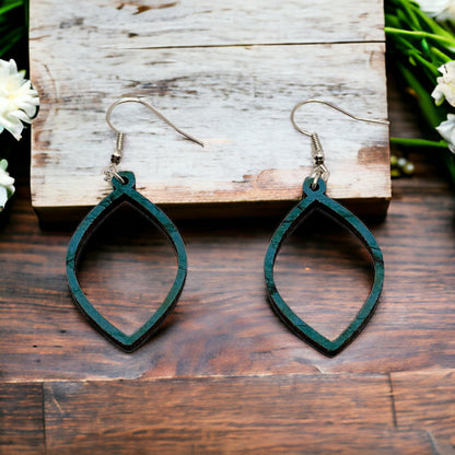 Hand-crafted Western Style Wood Earrings