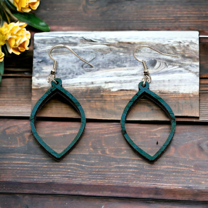 Hand-crafted Western Style Wood Earrings