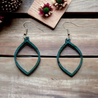 Hand-crafted Western Style Wood Earrings