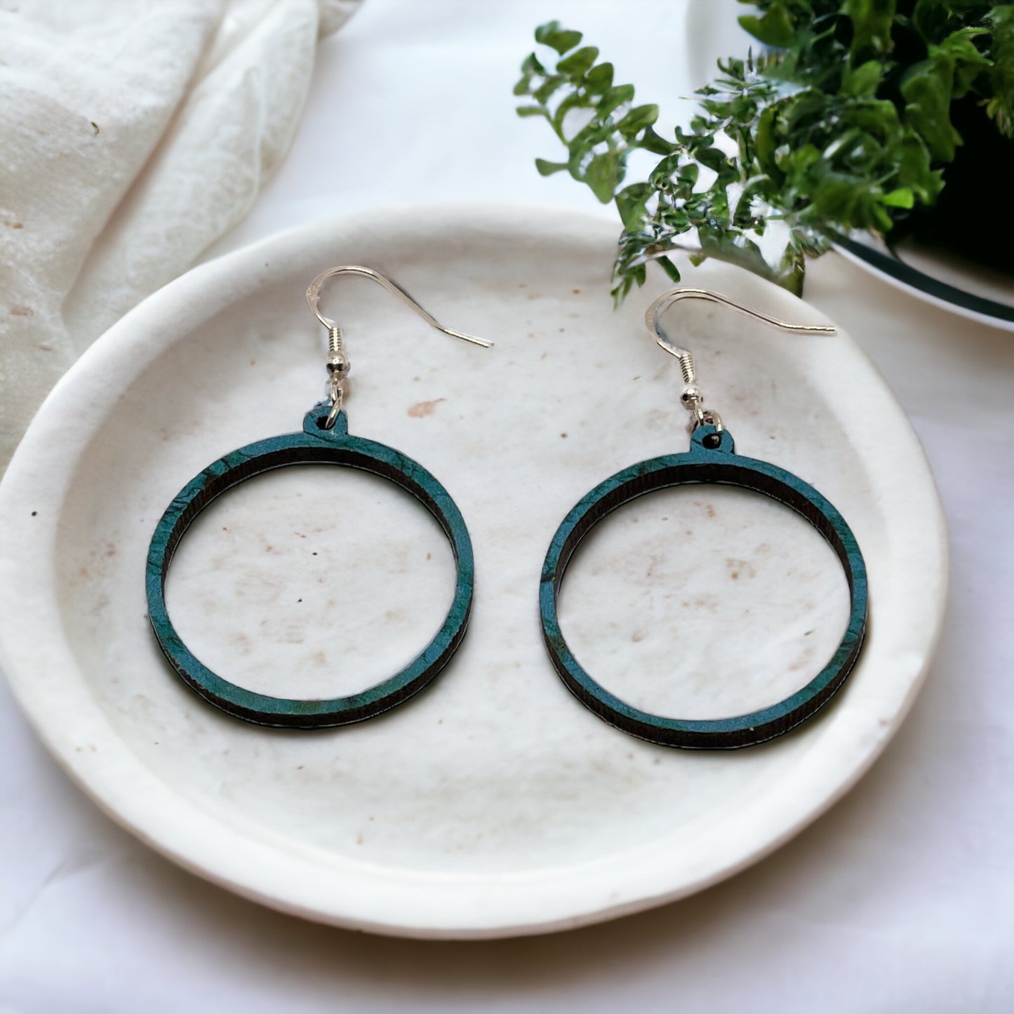 Hand-crafted Western Style Wood Earrings