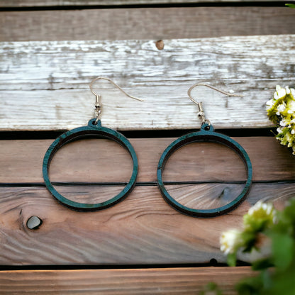 Hand-crafted Western Style Wood Earrings