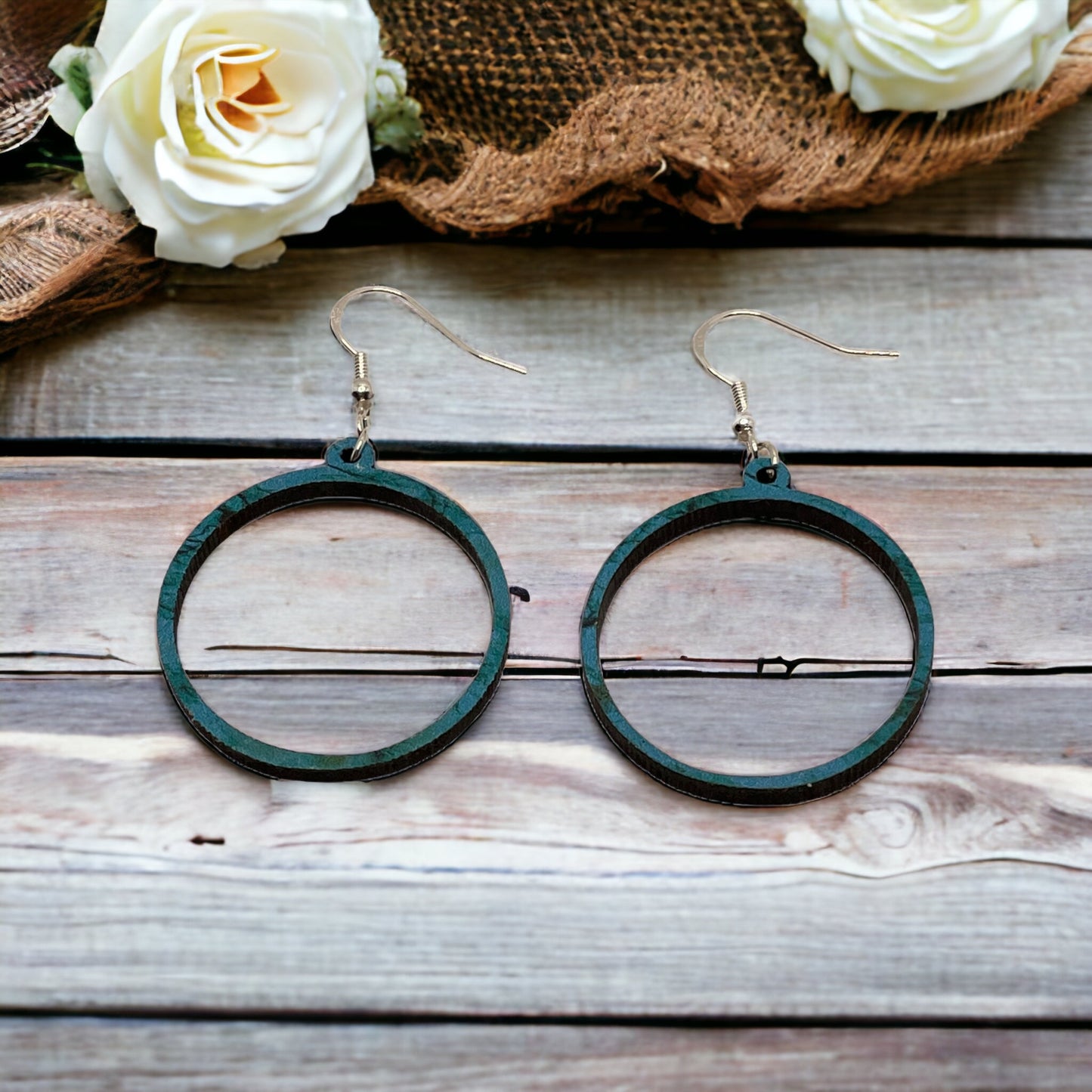 Hand-crafted Western Style Wood Earrings