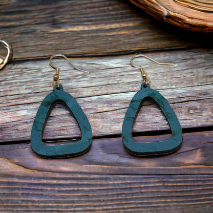Hand-crafted Western Style Wood Earrings