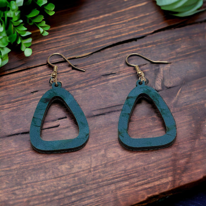 Hand-crafted Western Style Wood Earrings