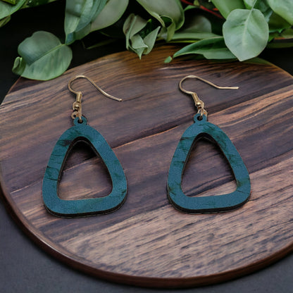 Hand-crafted Western Style Wood Earrings