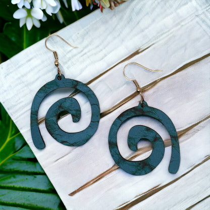 Hand-crafted Western Style Wood Earrings