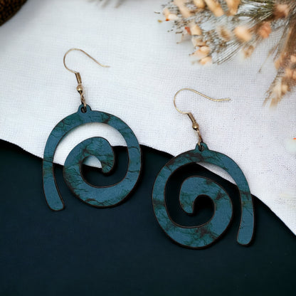Hand-crafted Western Style Wood Earrings