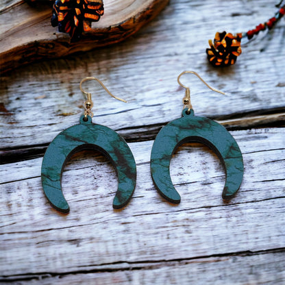 Hand-crafted Western Style Wood Earrings
