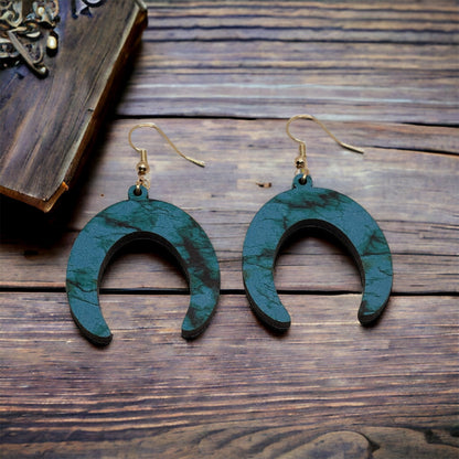 Hand-crafted Western Style Wood Earrings