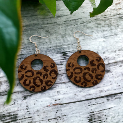 Hand-crafted  Boho Style Wood Earrings