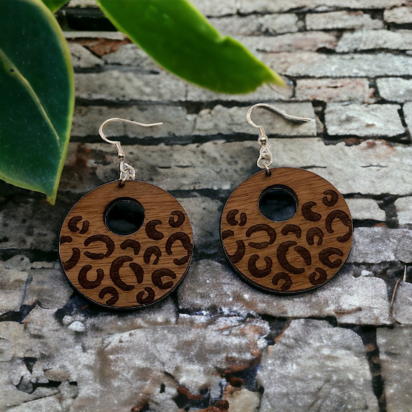Hand-crafted  Boho Style Wood Earrings