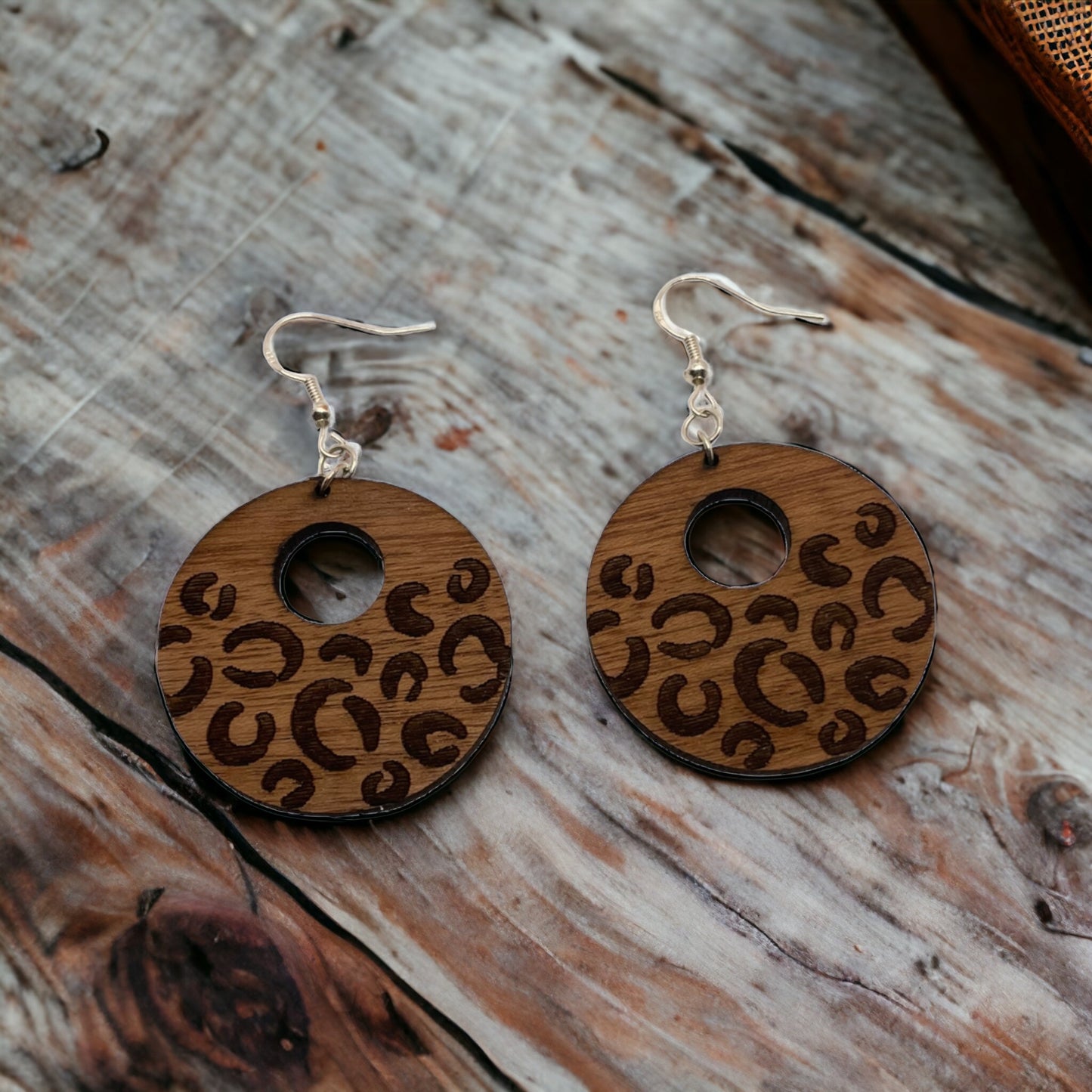 Hand-crafted  Boho Style Wood Earrings