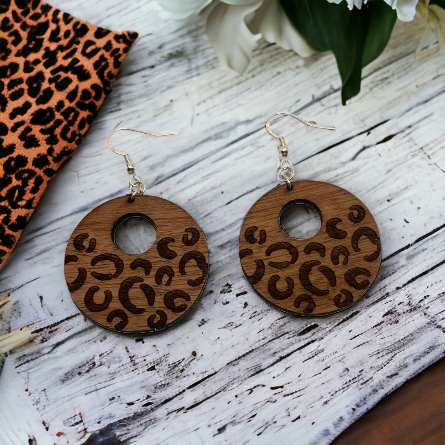 Hand-crafted  Boho Style Wood Earrings