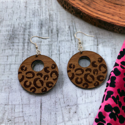 Hand-crafted  Boho Style Wood Earrings