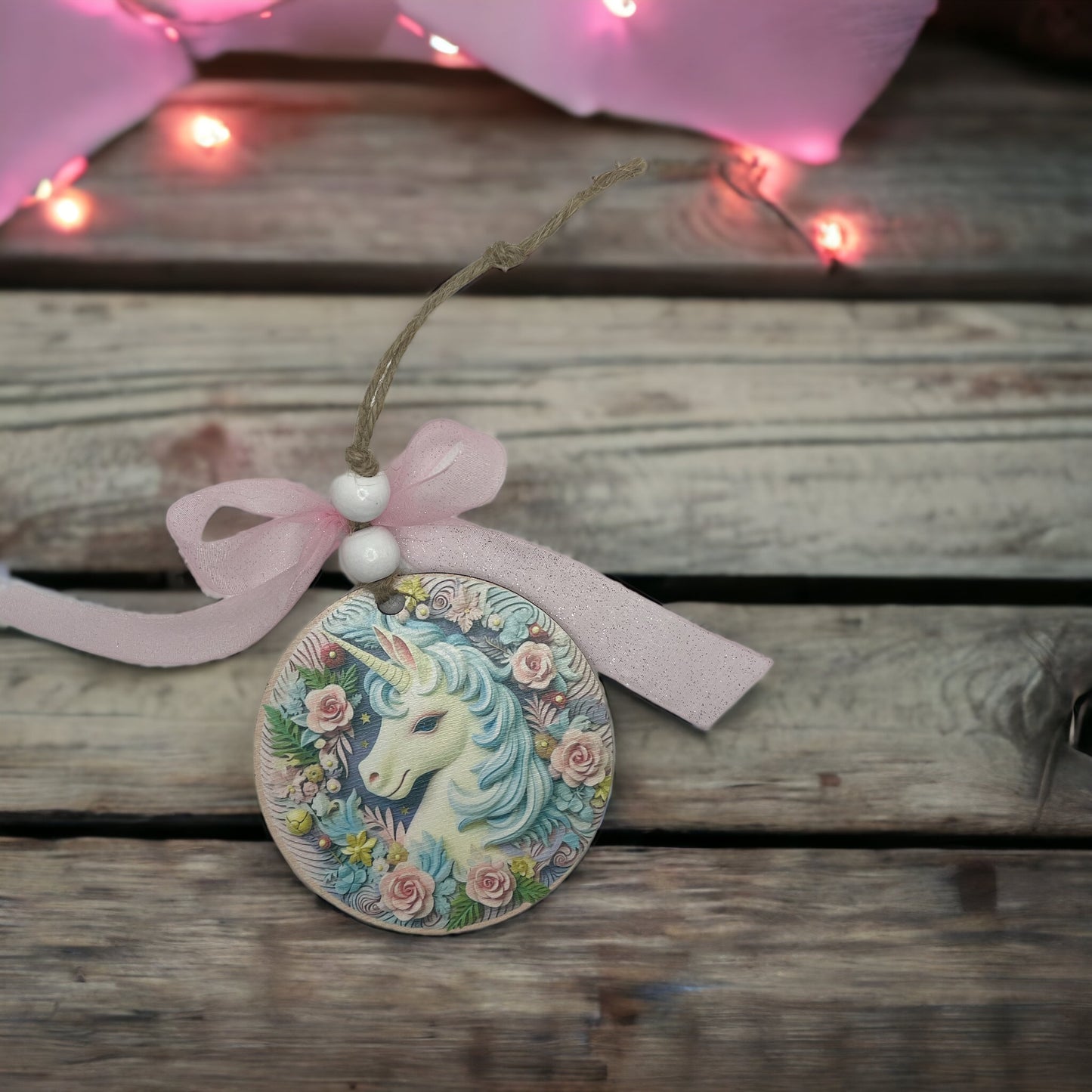 Pink Unicorn Ornament