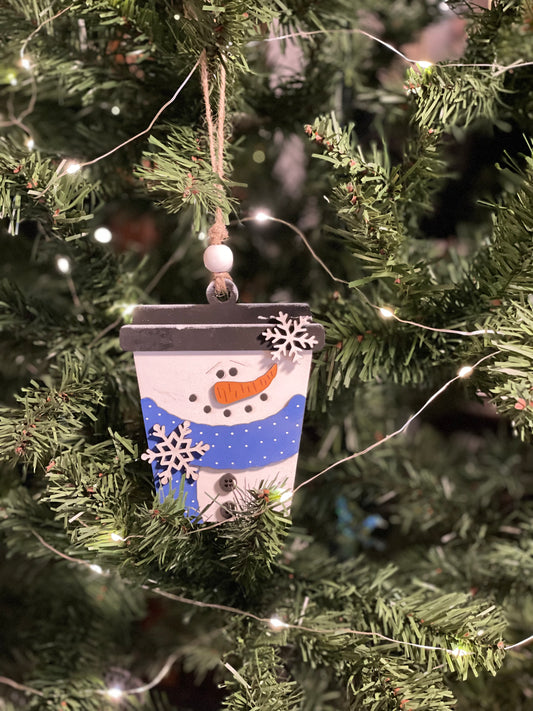 Christmas Ornament - Latte Snowman - Money/Gift Card Holder
