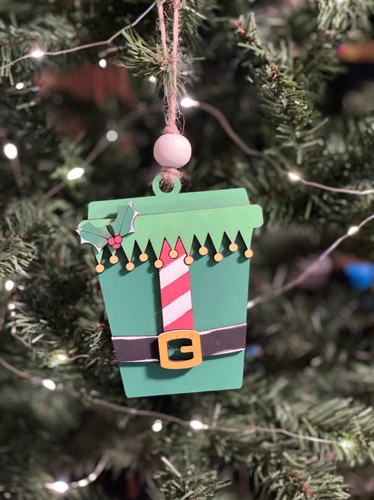 Christmas Ornament - Latte Elf - Money/Gift Card Holder