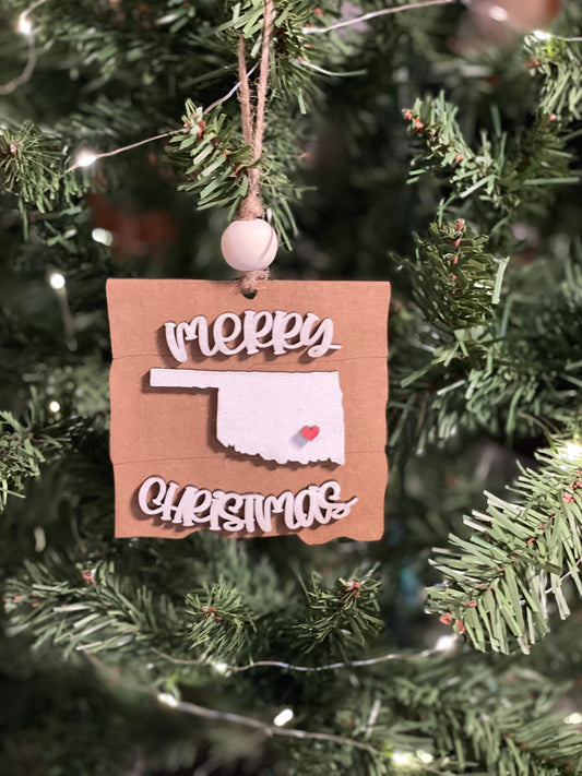 Christmas Ornament - Merry Christmas Oklahoma