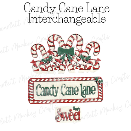 Candy Cane Lane Interchangeable - Painted