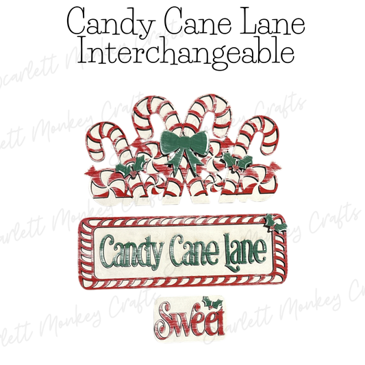 Candy Cane Lane Interchangeable - Painted