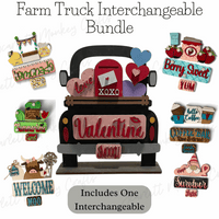 Farm Truck Interchangeable Starter Bundle with customizable decor pieces.